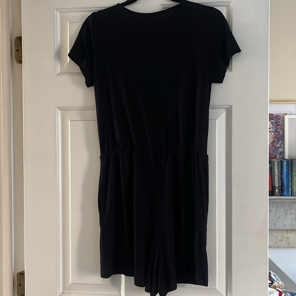 H&M Basics - Deep V Black Romper - Size S - Picture 5 of 7
